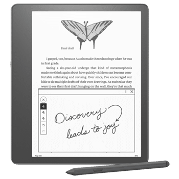Kindle Scribe tablet with pen