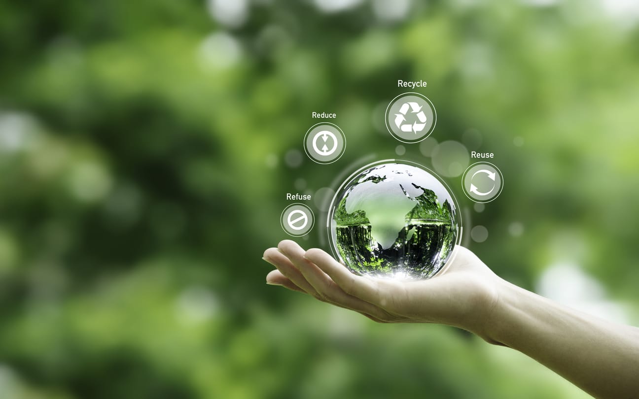 hands holding the earth