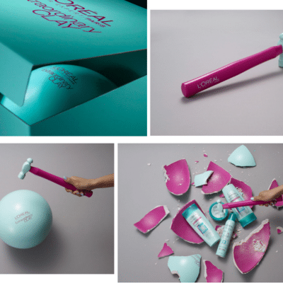 ball of clay and hammer