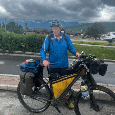 Steven Myer and his bike