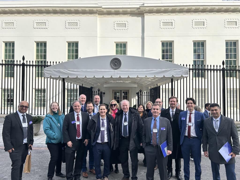 PPAI members outside White House West Wing side entrance
